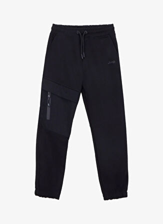 Jeep Lastikli Paça Siyah Erkek Çocuk Eşofman Altı J5WB-EA7783