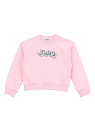 Jeep Baskılı Kız Çocuk Pembe Sweatshırt J5WG-SWT7553