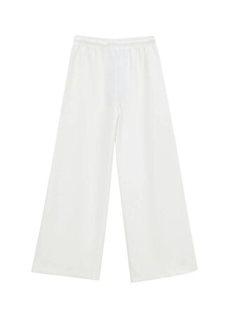 Jeep Bol Paça Ekru Kız Çocuk Eşofman Altı J5WG-EA7590