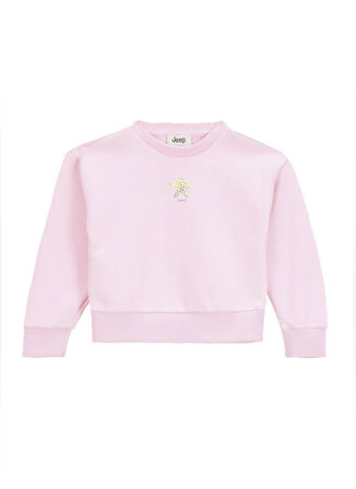 Jeep Baskılı Kız Çocuk Pembe Sweatshırt J5WG-SWT7551