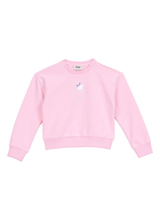 Jeep Baskılı Kız Çocuk Pembe Sweatshırt J5WG-SWT7551