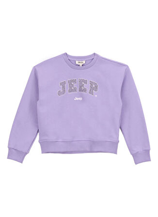Jeep Baskılı Kız Çocuk Lila Sweatshırt J5WG-SWT7552