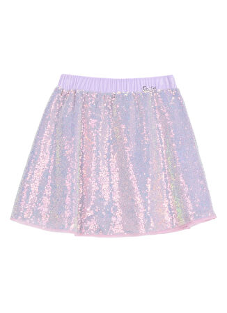 Barbie Normal Bel Normal Lila Payetli Kısa Kız Çocuk Etek BRB5WG-ETK6649