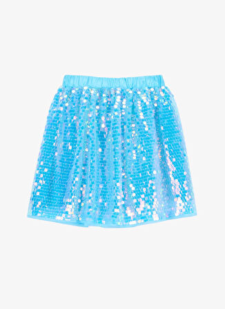 Barbie Normal Bel Normal Mavi Pullu Kısa Kız Çocuk Etek BRB5WG-ETK6656