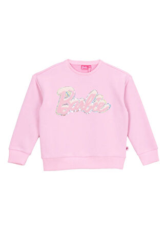 Barbie Baskılı Kız Çocuk Pembe Sweatshırt BRB5WG-SWT6605