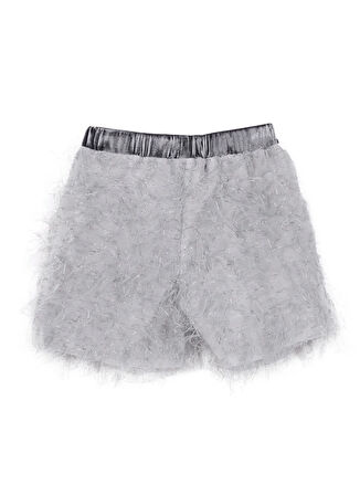 Barbie Lastikli Bel Normal Gümüş Kız Çocuk Şort BRB5WG-SRT6207