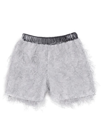 Barbie Lastikli Bel Normal Gümüş Kız Çocuk Şort BRB5WG-SRT6207