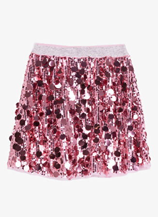 Barbie Normal Bel Normal Pembe Pullu Kısa Kız Çocuk Etek BRB5WG-ETK6654