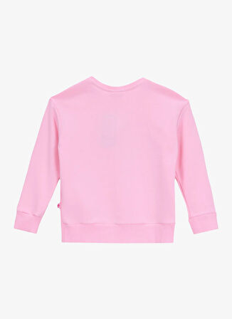 Barbie Baskılı Kız Çocuk Pembe - Gümüş Sweatshırt BRB5WG-SWT6624