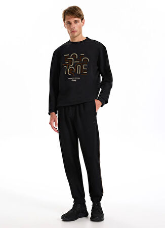 Jeep Lastikli Bel Standart Siyah Erkek Eşofman Altı J5WM-EA7365