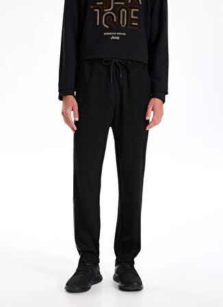 Jeep Lastikli Bel Standart Siyah Erkek Eşofman Altı J5WM-EA7365