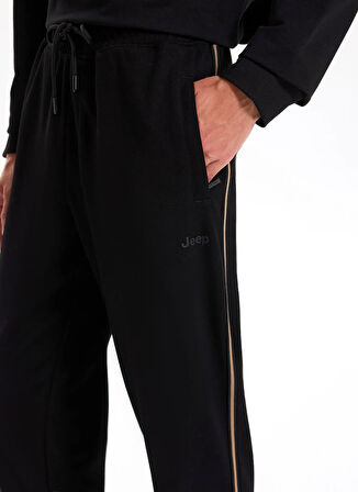 Jeep Lastikli Bel Standart Siyah Erkek Eşofman Altı J5WM-EA7365