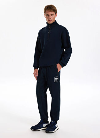 Jeep Lastikli Bel Standart Lacivert Erkek Eşofman Altı J4WM-EA7357