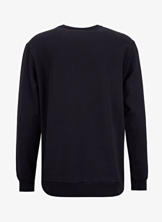 Jeep Bisiklet Yaka Baskılı Siyah Erkek Sweatshırt J5WM-SWT7692