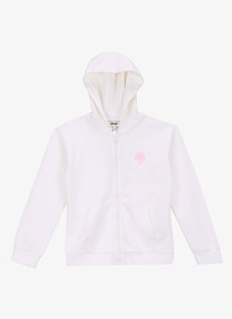 Jeep Kapüşon Yaka Ekru Kız Çocuk Sweatmont J5WG-SWT7597