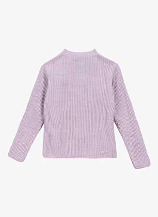 Jeep Bisiklet Yaka Relaxed Düz Lila Kız Çocuk Kazak J5WG-KZK7604