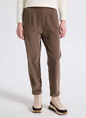 Discovery Expedition D5WL-PNT3449 Açık Kahve Relaxed Düz Kadın Pantolon