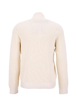 Fabrika Bato Yaka Slim Fit Düz Ekru Erkek Kazak F5WM-KZK 2313