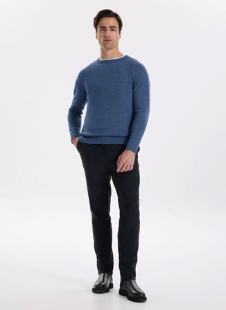 Fabrika Mavi Erkek Bisiklet Slim Fit Kazak F5WM-KZK 2331