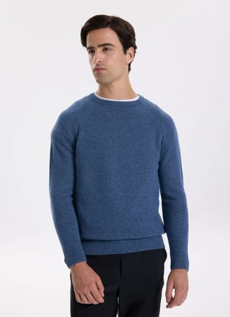 Fabrika Mavi Erkek Bisiklet Slim Fit Kazak F5WM-KZK 2331