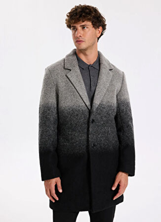 Fabrika Gri - Siyah Erkek Palto F5WM-PLT 2207