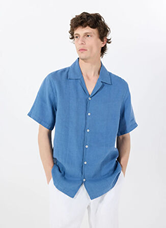 Mr. Mood Standart Bebe Yaka Mavi Erkek Gömlek MR HANK