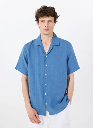 Mr. Mood Standart Bebe Yaka Mavi Erkek Gömlek MR HANK