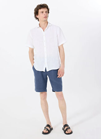 Mr. Mood Lastikli Bel Standart Lacivert Erkek Bermuda Şort MR ROG SHORT