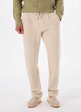 Mr. Mood Lastikli Bel Normal Paça Standart Bej Erkek Pantolon MR ROG PANTS