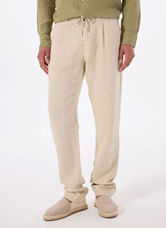 Mr. Mood Lastikli Bel Normal Paça Standart Bej Erkek Pantolon MR ROG PANTS