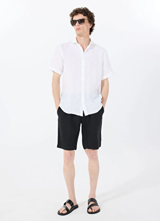 Mr. Mood Lastikli Bel Standart Siyah Erkek Bermuda Şort MR ROG SHORT