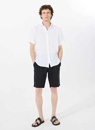 Mr. Mood Lastikli Bel Standart Siyah Erkek Bermuda Şort MR ROG SHORT