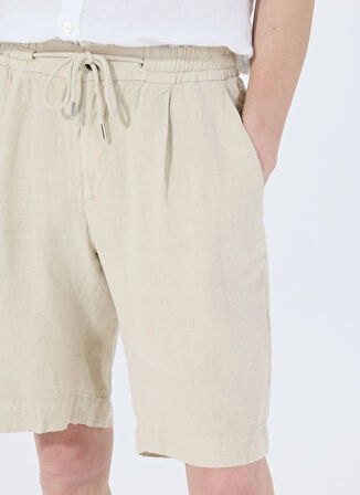 Mr. Mood Lastikli Bel Standart Bej Erkek Bermuda Şort MR ROG SHORT