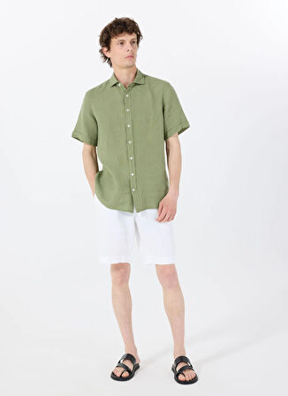 Mr. Mood Lastikli Bel Standart Beyaz Erkek Bermuda Şort MR ROG SHORT