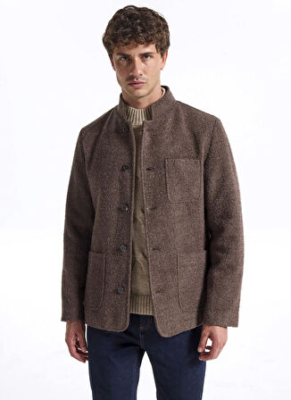 Fabrika Slim Fit Kahve Erkek Düz Ceket F5WM-CKT 2891