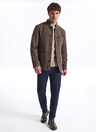Fabrika Slim Fit Kahve Erkek Düz Ceket F5WM-CKT 2891