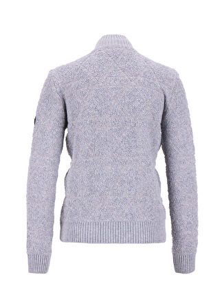 Discovery Expedition D5WL-KZK3558 Gri Bisiklet Yaka Relaxed Örgü Desenli Kadın Kazak