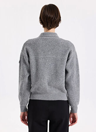 Discovery Expedition D5WL-HRK3559 Antrasit Standart Düz Kadın Hırka