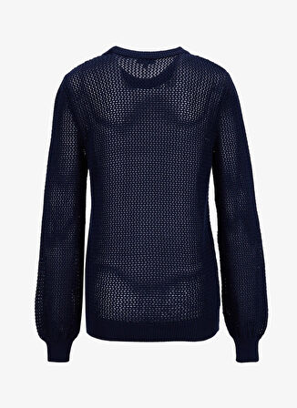 Jeep Bisiklet Yaka Relaxed Ajurlu Lacivert Kazak Kadın J5WL-KZK7003