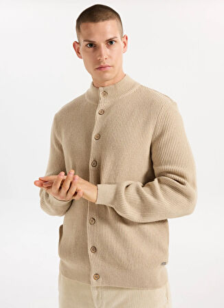 Jeep Bej Erkek Hırka J5WM-HRK7226