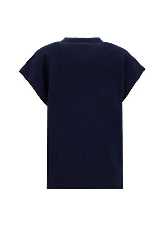 Jeep Bisiklet Yaka Relaxed Düz Lacivert Kazak Kadın J5WL-KZK7118