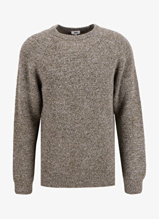 Jeep Bisiklet Yaka Relaxed Düz Örgü Desenli Haki Erkek Kazak J5WM-KZK7203