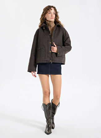 Jeep Kahve Kadın Mont J5WL-MNT7152