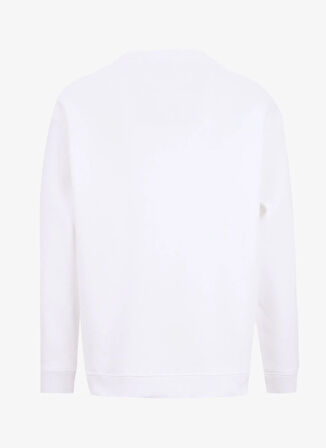 Jeep Bisiklet Yaka Baskılı Ekru Erkek Sweatshırt J5WM-SWT7297