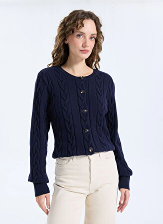 Jeep Lacivert Kadın Hırka J5WL-HRK7133