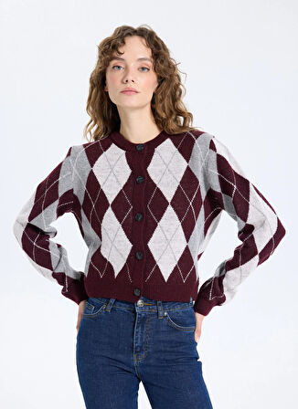 Jeep Bordo Kadın Hırka J5WL-HRK7164