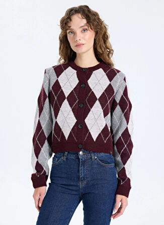 Jeep Bordo Kadın Hırka J5WL-HRK7164