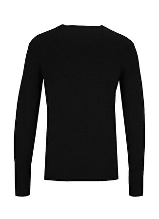 Mustang Bisiklet Yaka Basic Düz Siyah Kazak Kadın M5WL-KZK1077