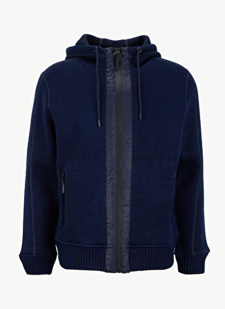 Discovery Expedition D5WM-HRK3788 Lacivert Relaxed Örgü Desenli Erkek Hırka