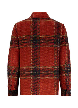 Discovery Expedition D5WM-GML3779 Turuncu - Siyah Relaxed Düz Erkek Gömlek